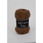 Soft Lama Fine Garn Babylama 50 g brun 925 Svarta Fåret