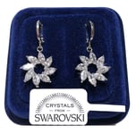 Moulinette Boucles pour Femmes Pl. or Blanc 18K avec des Cristaux Swarovski