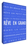 Feel Good Art Moderne et Typographique Toile sur Cadre Mural de Style Bleu 91 x 60 cm