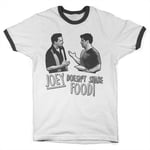 Hybris Friends - Joey Doesn't Share Food Ringer Tee (WhiteBlack,L)