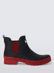 Barbour Mallow Chelsea Wellington Boots, Black Blaze Red