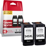 Cartouche 545 Xl Noir,Pg-545 Xl Pack De 2 Remplacement Pour Cartouche Encre Canon 545,Cartouches Imprimante 545Xl Pour Pixma Ts3300 Tr4500 Ts3450 Mg2550S Ts3150 Mx495 Mx490 Tr4550 Tr4551