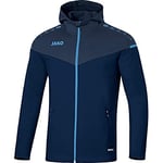 JAKO Men's Champ 2.0 Hooded Jacket, Navy/Dark Blue/Sky Blue, L