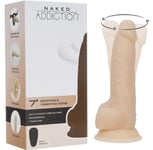 Naked Addiction 7" Rotating Vibrating Dong Remote Control Dildo Vibrator Sex Toy