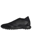 adidas Unisex Predator Accuracy.3 Laceless Turf Boots Sneaker, core Black/core Black/FTWR White, 9.5 UK