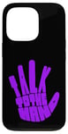 Coque pour iPhone 13 Pro Violet Parler à la main Graphique couleur violette