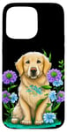 Coque pour iPhone 15 Pro Max Golden Retriever Dog Floral Mama Golden Retriever Dad