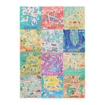 Legami Puzzle de 1 000 pièces, 48 x 68 cm, thème Cities, Jeu de Table, Finition Mate, imprimé également sur Le Dos, avec Poster Guide et Sac de Rangement en Tissu, PUZ0006