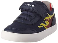 Geox B GISLI Boy Basket, Bleu Marine/Rouge, 21 EU