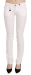 C'N'C Costume National Jean Coton Blanc Taille Basse Jeans Skinny S.26