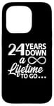 iPhone 15 Pro 24 Years Down A Lifetime To Go Cute 24th Wedding Anniversary Case