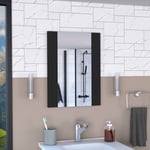 Tuhome Concept - Miroir de salle de bain Madrid, rectangulaire 60CM l x 1.8CM p x 45CM l Noir