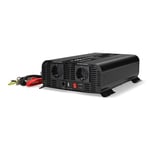 Nedis Strömväxelriktare | Inspänning: 24 V DC | Enhetens utgångsanslutning: Type F (CEE 7/3) / USB-A / USB-C™ | 230 V AC 50 Hz | 2000 W | Toppeffekt: 4000 W | Skruv terminal | Ren sinusvåg | Säkring | Svart