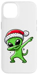 iPhone 14 Plus Christmas Dabbing Alien Santa Hat Dab Pose Case