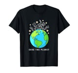 Floral Climate Change Save The Planet T-Shirt