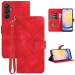 GOTOURED for Samsung A25 5G Phone Case/Galaxy A25 5G Wallet Case,Card Holder PU Leather,Wrist Strap,Magnetic Closure,Shockproof Protective Stand Flip Cases Cover for Galaxy A25 5G 2024 (Red)