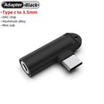 Adaptateur USB Type C 3.5mm pour prise de téléphone,accessoire audio,coudé,pour sauna,pour iPhone 15 Samsung S23 Oneplus 11 9 Xiaomi - Type Black