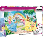 Nathan - Puzzle enfants - 100 pièces - Le jardin des princesses Disney - Fille ou garçon dès 6 ans - Puzzle de qualité supérieure - Carton épais et résistant - Princesses - 86708