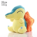 Ny 11-28cm Serie Plysch Fyllda Leksaker Mew Larvitar Eevee Anime Figurer Dockpedant Barn Kawaii Födelsedagspresenter Jul Dekor (FMY Cyndaquil