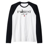 Disney Snow White Fairest Silhouette Text Manche Raglan