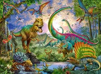 Ravensburger - Puzzle Enfant - Puzzle 200 pièces XXL - Le royaume des dinosaures - À partir de 8 ans - Puzzle de qualité supérieure - Carton épais et résistant - Jurassique & Crétacé - 12718