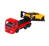 Majorette Trailer Edition - Jouet de dépannage avec Voiture Miniature pour Enfants à partir de 3 Ans, avec Roue Libre et pièces Mobiles, Jaune