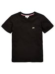 Lacoste Short Sleeve T-shirt, Black, Size 8 Years