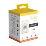 Prise Wi-Fi + Bluetooth 16A avec 2 prises USB-A + Compteur de consommation - Konyks Priska USB