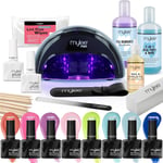 Mylee The Full Works Gel Nail Polish LED Lamp Kit, Spring/Summer - Black 