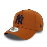 NEW ERA NEW YORK YANKEES TRUCKER CAP.9FORTY E FRAME BROWN BASEBALL SNAP HAT W24