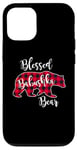 Coque pour iPhone 12/12 Pro Blessed Babushka Bear Red Buffalo Check Plaid Cadeau pour grand-mère