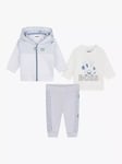 HUGO BOSS Baby Trousers, Cardigan & Top Set, Pale Blue