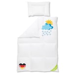 Koru Kids® Premium Couette et Oreiller pour Enfant en Duvet - 100% Duvet de Canard - Set Couette Enfant - Duvet 100 x 135 cm avec Oreiller 40 x 60 cm - hypoallergénique - 100% Duvet Allemand