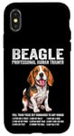 Coque pour iPhone X/XS Beagle Professional Human Trainer Funny Beagle Dog Lovers