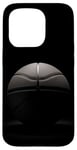 Coque pour iPhone 15 Pro Ballon de basket simple noir et blanc