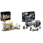LEGO Icons The Lord of the Rings: Rivendell, Construct and Display Middle-earth Valley & Star Wars TIE Bomber Model Building Kit, Starfighter with Gonk Droid Figure & Darth Vader Minifgure