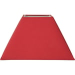 Abat-jour - Carré - Rouge - Pour lampe - 32,5x32,5x20 cm - Culot E27 avec réduct