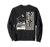 Retro Vinyl Records Player Lover Music Vintage Vinyl Record Sweatshirt