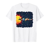 Sun Eating The Planets Funny Retro Video Game Gamer Gift T-Shirt