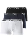 Emporio Armani Men's 3pack Trunk Boxer Shorts, Multicolour, L UK