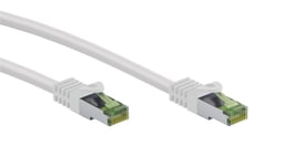 RJ45 patch-kaapeli CAT 8.1 S/FTP raakakaapelilla, AWG 26, valkoinen