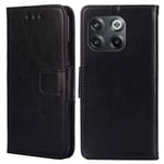 OnePlus 10T 5G/ Ace Pro 5G Texture PU Leather Folio Book Design Etui - Svart