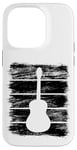 Coque pour iPhone 14 Pro Guitare Esquisse Instrument de musique pour guitaristes