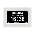 7' LCD Horloge Numérique Calendrier avec Date, Horloge Calendrier avec Date, Jour et Heure Horloge Alzheimer Horloge pour Les Seniors,C'est pour Les