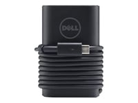 Dell E5 Type-C Ac Adapter - Kit - Strømadapter - 65 Watt - Storbritannia - For Latitude 5285 2-In-1, 5290 2-In-1, 7212 Rugged Extreme Tablet, 7389 2-In-1