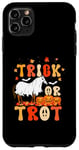 Coque pour iPhone 11 Pro Max Trick or Trot Citrouille d'Halloween amusante et cheval fantôme mignon