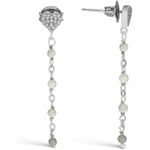 Boucles oreilles Orusbijoux  Boucles D'oreilles Argent Rhodié Pendantes Cœur Pierres