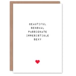 Valentines Day Greeting Card Lovely Words Beautiful Sensual Irresistible