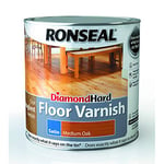 Ronseal Diamond Hard Floor Varnish Satin Medium Oak 2.5L