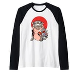 Yakuza Moo Deng Raglan Baseball Tee